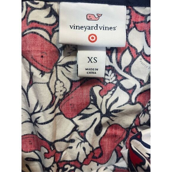 Vineyard Vines for Target Women's Hibiscus Whale V-Neck Wrap Dress Sz XS - Picture 4 of 14